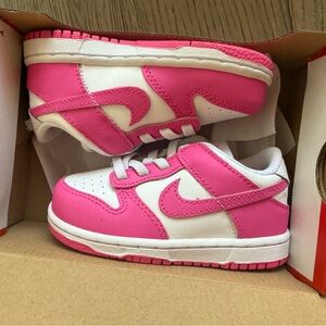 Nike Dunk Low Pink and White Sneakers